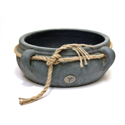 Misa betonowa / gliniana z ozdobnym sznurem Grafit